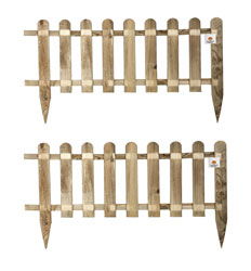 Large Picket Fence Panels Set of 2