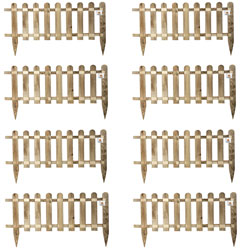 Large Picket Fence Panels Set of 8