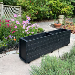 Large Outdoor Planter Garden Pots Black 130cm
