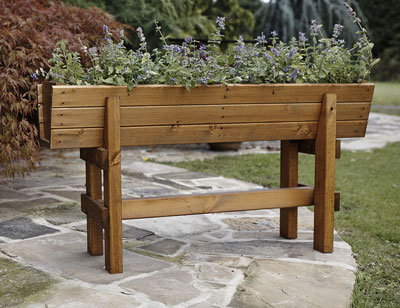 Wooden Garden Planter On Legs