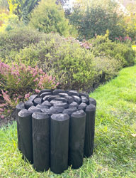 Wooden Garden Border Edging Log Roll Black 2.4m x 230cm