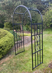 Metal Garden Arch Rose Trellis Black