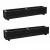 Set of 2 Wooden Trough Planters 120cm  Black Outdoor Garden Planters - view 1