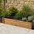 Wooden Garden Border Lawn Edging Log Style with Stakes 120cm - view 2