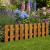 Wooden Garden Picket Fence 100cm x 28cm Decorative Lawn Edging Garden Border Fence - view 4