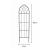 1.6m Gothic Garden Trellis Black - view 2