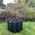 Log Roll Gardening Wood Edging Black 200mm High - view 1