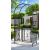 Verdigris Metal Garden Arch With Gates - view 2