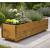 Wooden Rectangular Long Garden Planter Wood Stain Finish - view 3