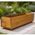 Wooden Rectangular Long Garden Planter Wood Stain Finish - view 2