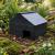 Wooden Hedgehog House Hibernation Shelter with Natural Slate Roof  - view 4