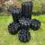 Log Roll Wooden Grass Edging Black 375mm High - view 3
