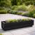 Set of 2 Wooden Trough Planters 120cm  Black Outdoor Garden Planters - view 2