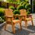 Wooden Patio Furniture with 2 Chairs & Coffee Table - view 2