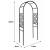 Black Steel Garden Arch with Decorative Lattice 226 cm H x 110 cm W x 40 cm D  - view 4