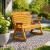 Rustic Wooden Rocking Garden Bench 2 Seater Patio Seating - view 1