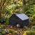 Wooden Hedgehog House Hibernation Shelter with Natural Slate Roof  - view 1