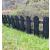 Low Picket Fence Gardening Wooden Edging Black - view 1