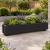 Heavy Duty Black Wooden Trough Planter Fully Assembled Garden Plant Box (120x23x22cm) - view 1