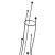 1.5m Black Metal Garden Crooked Obelisk - view 2