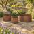 Set of 3 Raised Garden Planters Rust Metal Planting Rings 30cm, 40cm & 60cm Diameter  - view 2