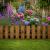 Wooden Garden Picket Fence 100cm x 28cm Decorative Lawn Edging Garden Border Fence - view 3