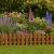 Wooden Garden Picket Fence 100cm x 28cm Decorative Lawn Edging Garden Border Fence - view 1