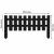 Black Wooden Picket Fence 100cm Garden Border Lawn Edging 39cm High - view 4