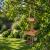 Wooden Hanging Garden Bird Table with Water Dish and Mesh Station Feeders - view 2