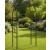 Black Metal Garden Arch with Decorative Scrollwork 226 cm H x 110 cm W x 40 cm D - view 1