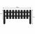 Black Wooden Garden Picket Fence 100cm Lawn Edging Border 28cm High - view 3