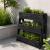 Wooden 3 Tier Raised Planter Outdoor Garden Flower Herb Planter Box Black  - view 1