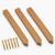 Wooden Log Roll Stakes 460mm Fits 125mm-300mm High Log Roll Pack of 3 - view 2