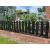 Black Wooden Picket Lawn Border Edging Set of 2 - view 2