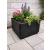 Black Square Wooden Planter Box Outdoor Garden Herb  Flower Plant Pot - view 1