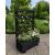 Contemporary Black Timber Garden Planter with Climbing Trellis (L)60cmx(H)94cm - view 2