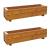 Wooden Trough Planters Medium Set of 2 - view 1