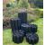 Log Roll Gardening Wood Edging Black 200mm High - view 3