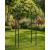 Black Metal Garden Arch with Decorative Scrollwork 226 cm H x 110 cm W x 40 cm D - view 2