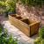 Garden Wooden Patio Planter Trough with 3 Sections - view 2