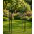 Black Metal Garden Arch with Decorative Scrollwork 226 cm H x 110 cm W x 40 cm D - view 3