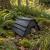 Handcrafted Garden Hedgehog House Wooden Black - view 1