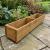 Wooden Rectangular Garden Planter Extra Long Brown - view 2