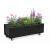 Movable Garden Planter Black Box with Wheels 90cm - view 2