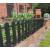 Black Wooden Picket Lawn Border Edging Set of 2 - view 1