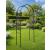 Black Steel Garden Arch with Decorative Lattice 226 cm H x 110 cm W x 40 cm D  - view 3