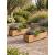 Pair of Wooden Garden Trough Planters Flower & Herb Grow Boxes 80x23x22cm - view 1