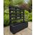 Contemporary Black Garden Planter with Climbing Trellis Frame  (L)100cmx(H)94cm  - view 2