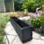 Large Plant Garden Container Trough Planter Pot Black 150cm - view 2