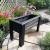 Plant Pot With Legs Wood Raised Planter Boxes Black - view 1